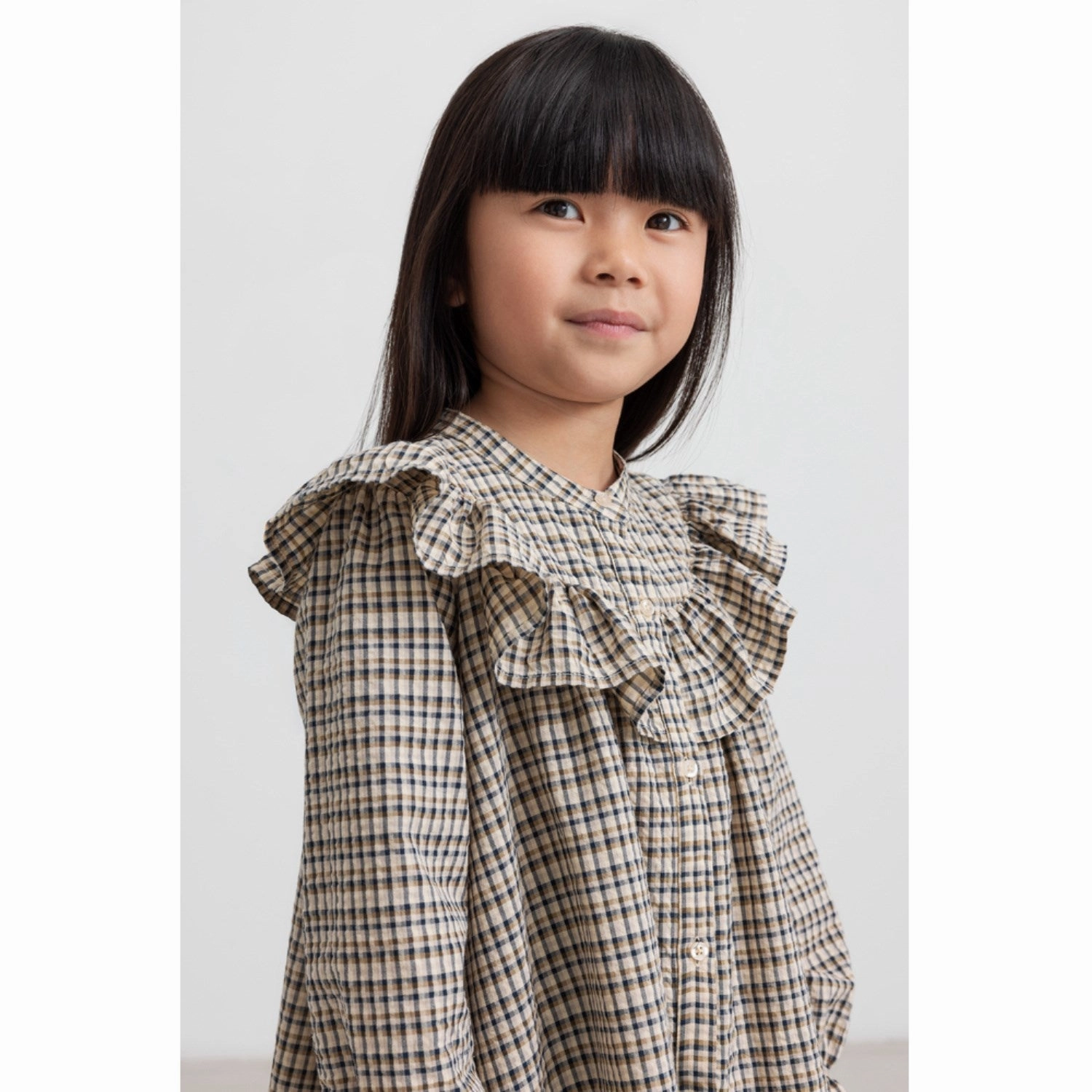 MarMar Seersucker Check Pilot Navy Check Dalina Dress Wardrobe-Staple Vibrant Aesthetic