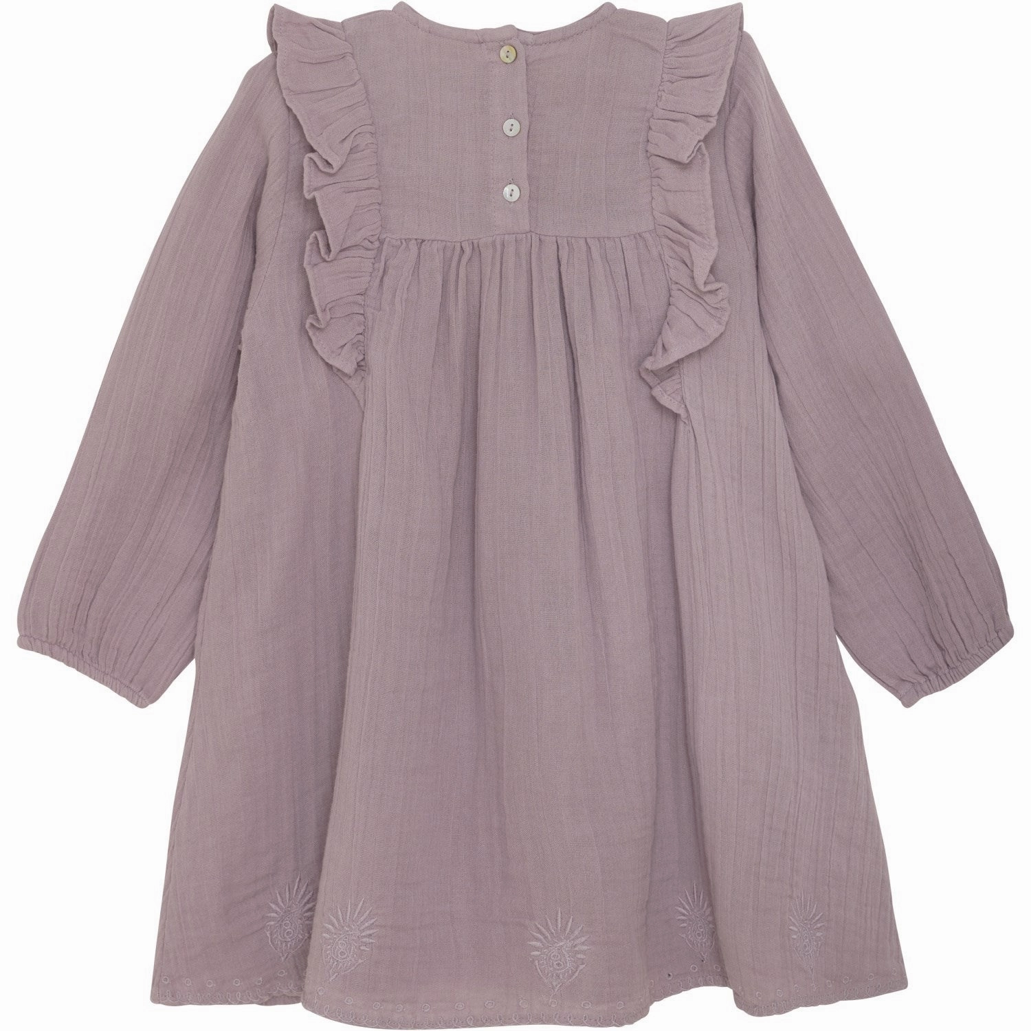 Relax Comfort Minymo Elderberry Dress With Embroidery