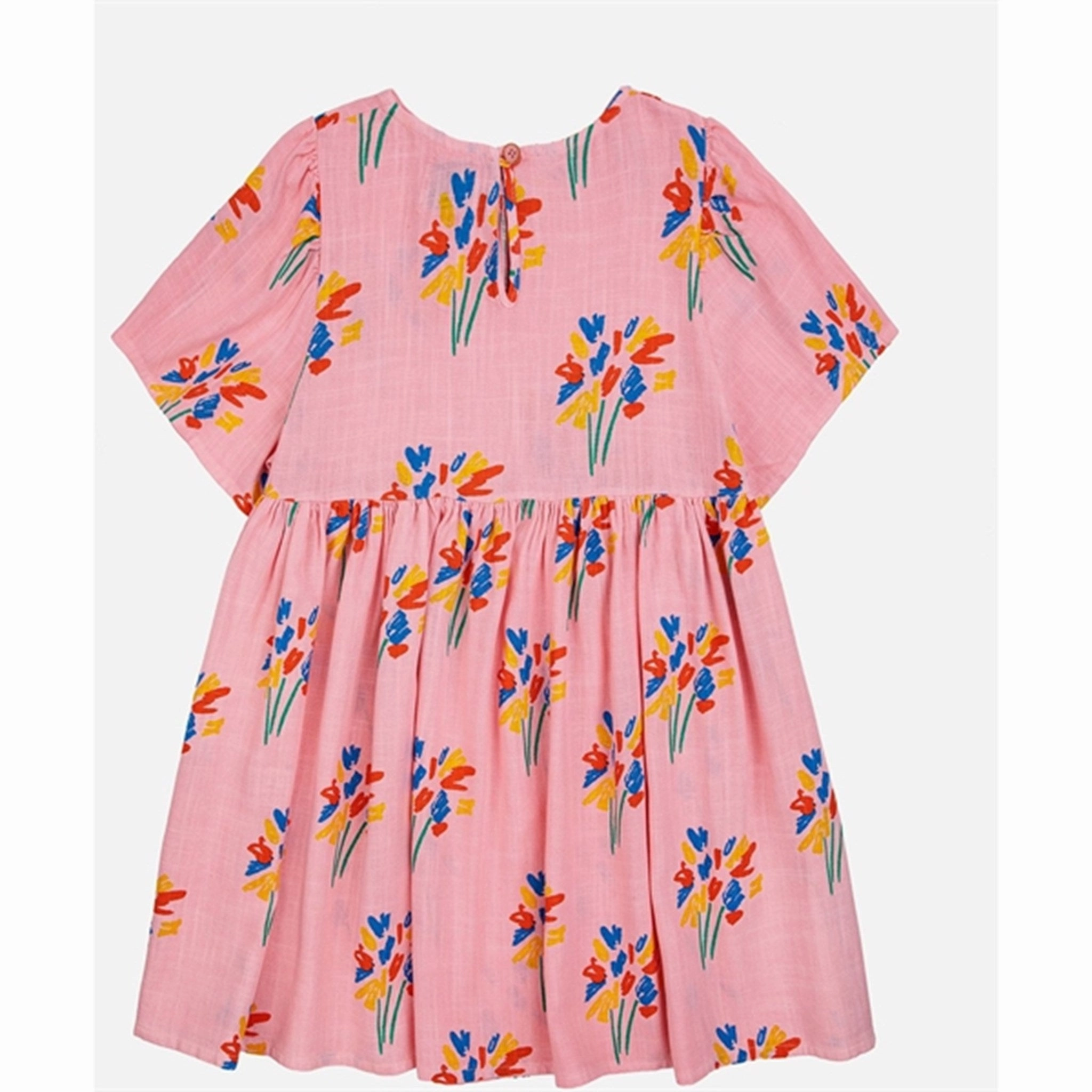 Bobo Choses Fireworks All Over Flounce Sleeves Woven Dress Short Pink Daywear Mood