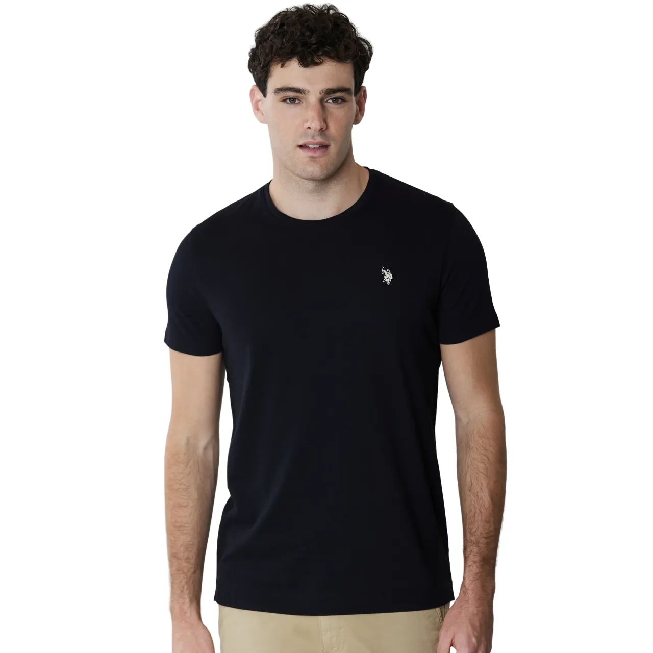 U.S. Polo Assen maglietta manica corta da uomo Mick 49351 EH33 199 nero Soft and Stylish stain resistant coating