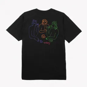 Obey maglietta manica corta da uomo Cup of Tea 165263750 nero Versatile Layer Summer Casual