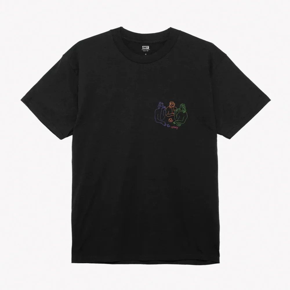 Obey maglietta manica corta da uomo Cup of Tea 165263750 nero monochromatic Perfect Comfort Wear