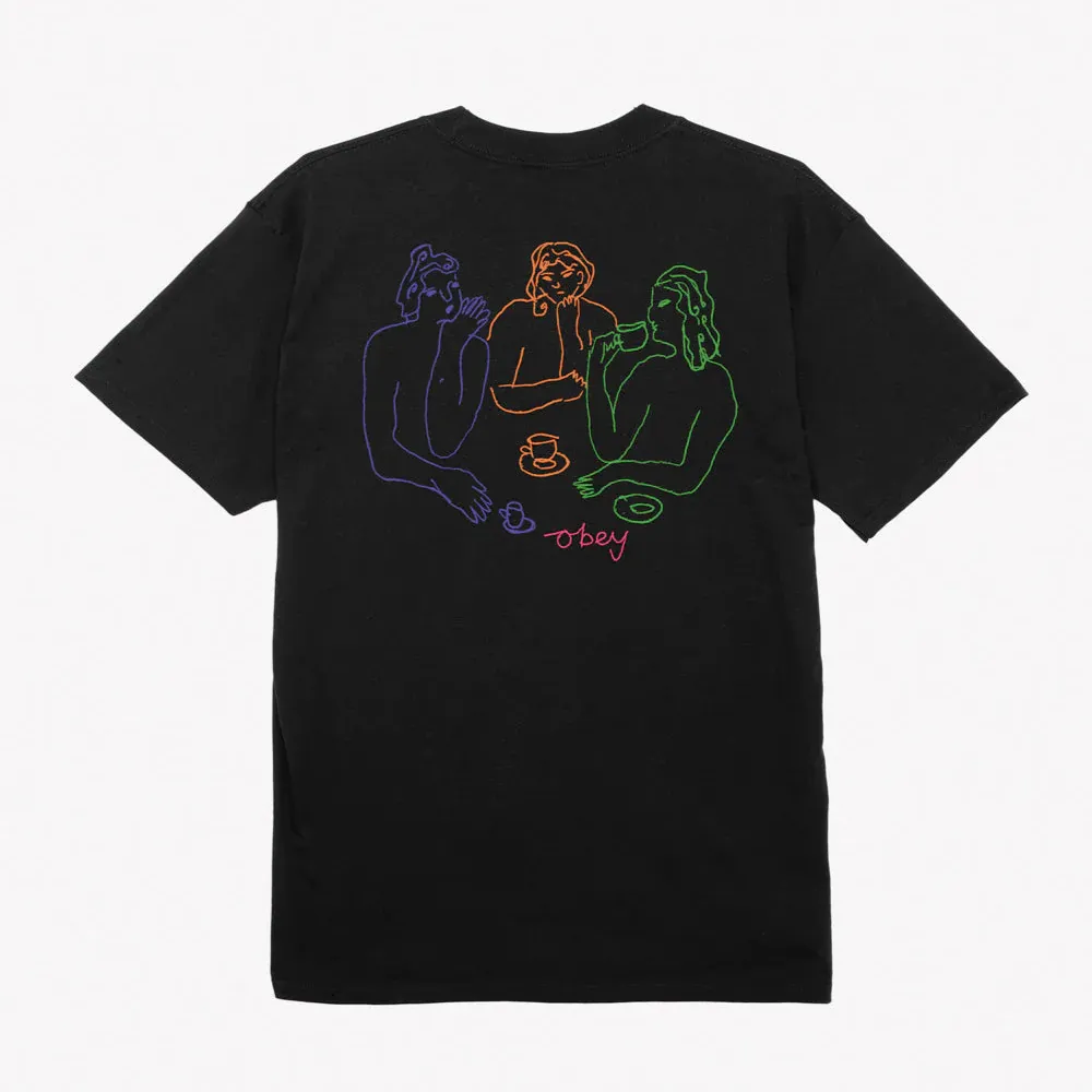 Modern Layering Obey maglietta manica corta da uomo Cup of Tea 165263750 nero