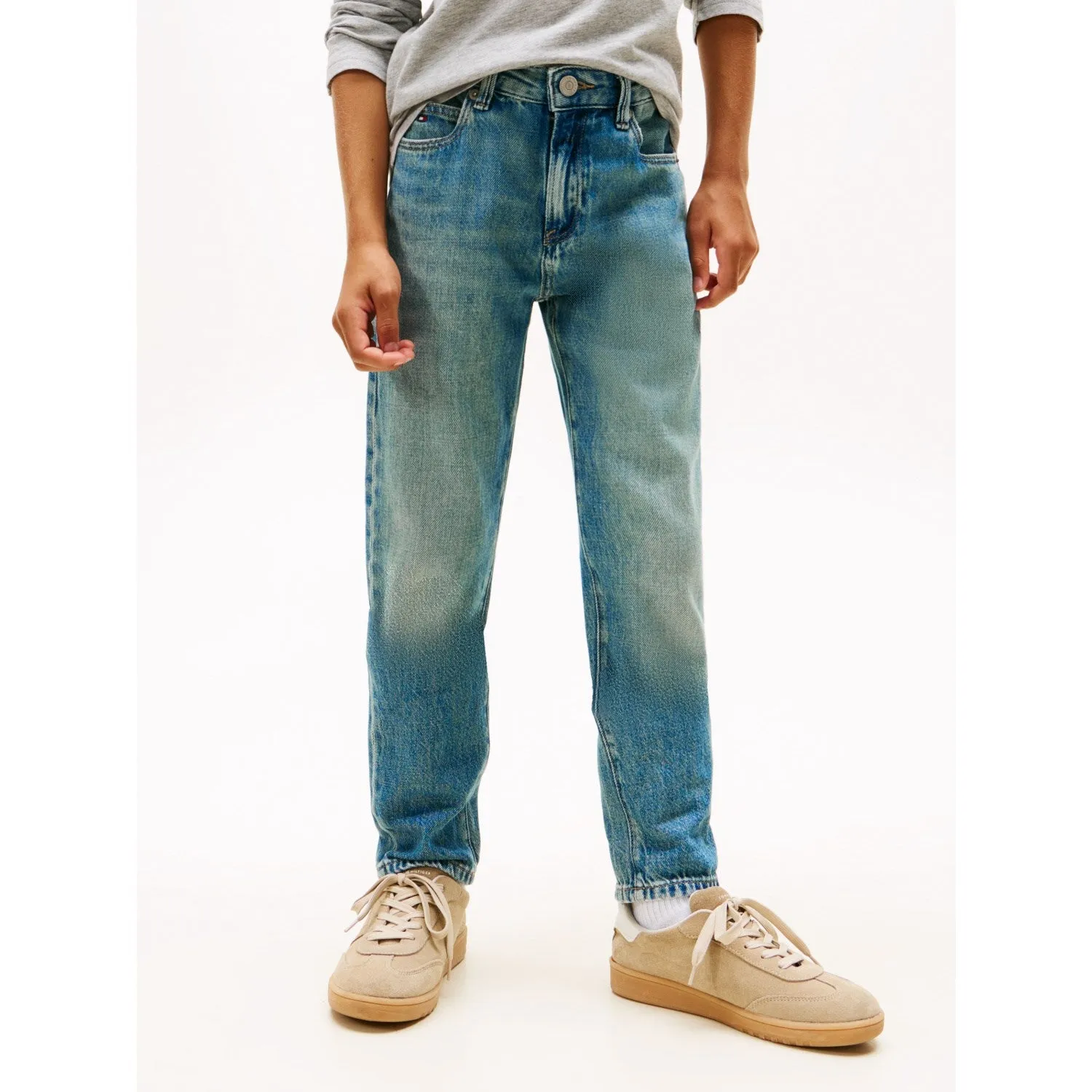 Style Match Loose Outdoor Adventure Work Meeting Tommy Hilfiger Vintage Worn Modern Straight Vintage Denim Jeans