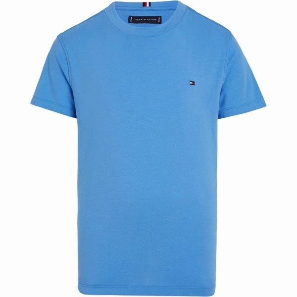 Tommy Hilfiger Essential Cotton T-Shirt Blue Spell Durable Colorfast Finish