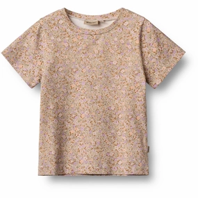 Wheat Lilac Flower Meadow T-Shirt S/S Manna Geometric Pattern