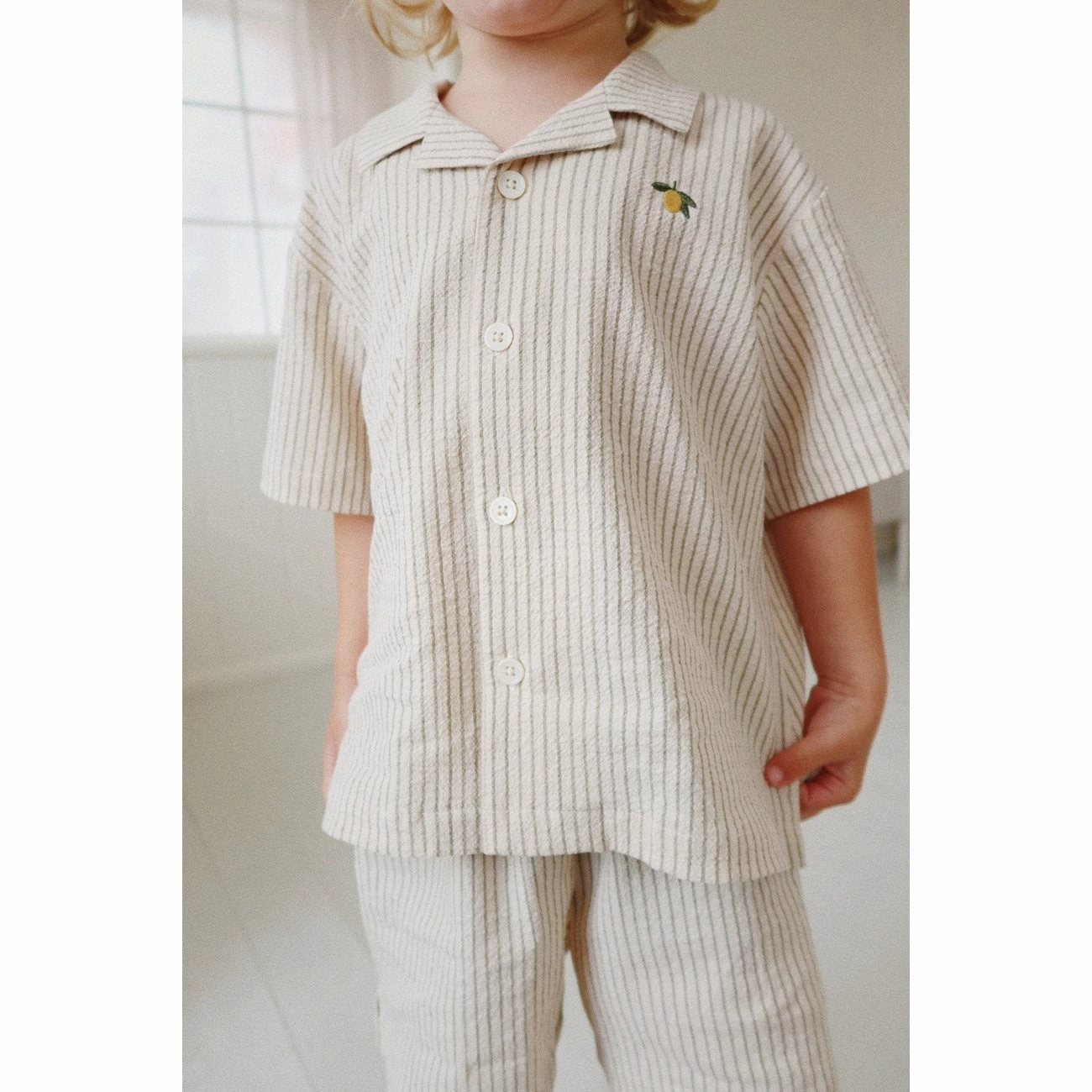 Non-irritating Versatile Look Konges Sl?jd Tea Stripe Elliot Shirt