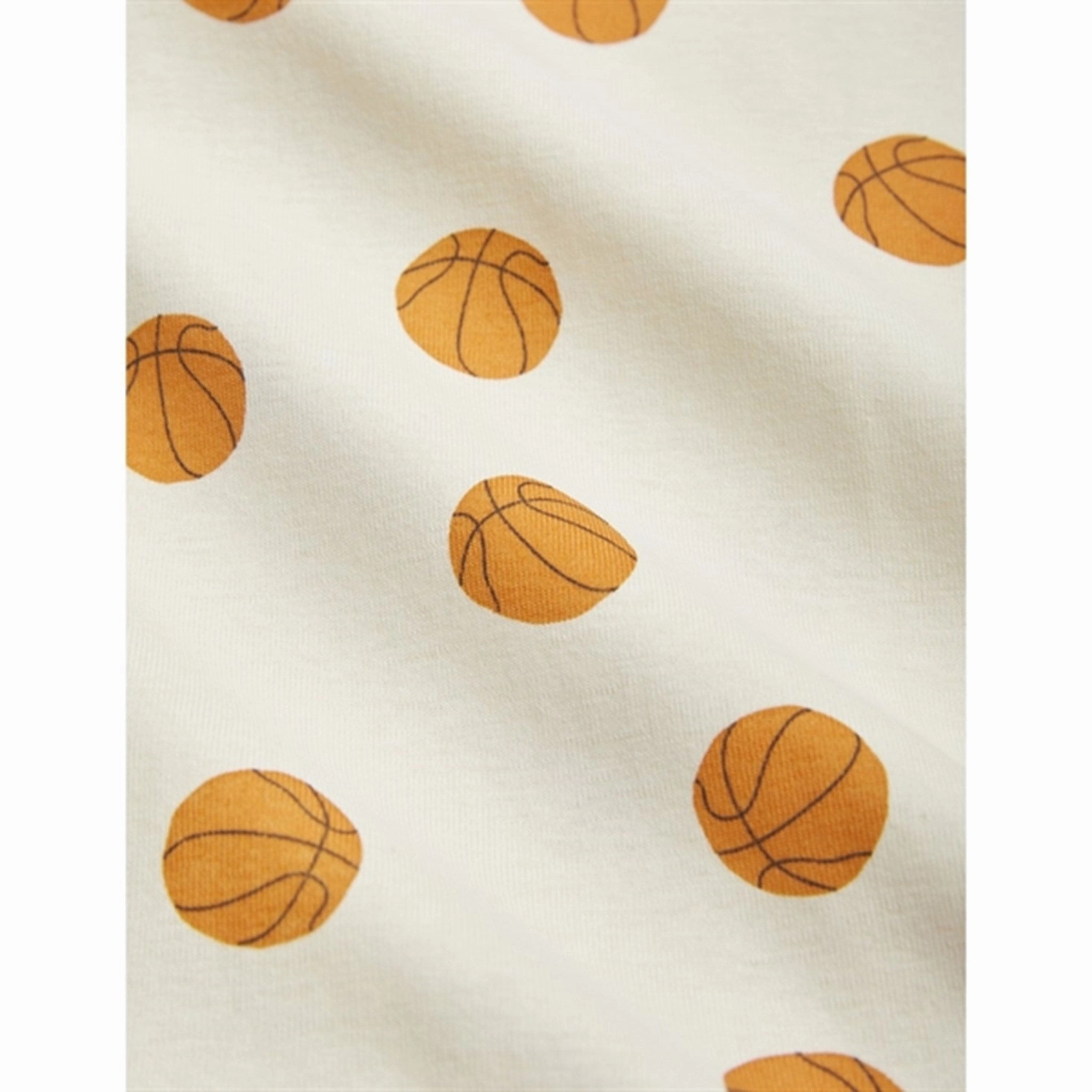 Mini Rodini Offwhite Basketball Aop Dress Soft Comfort Collar Accent