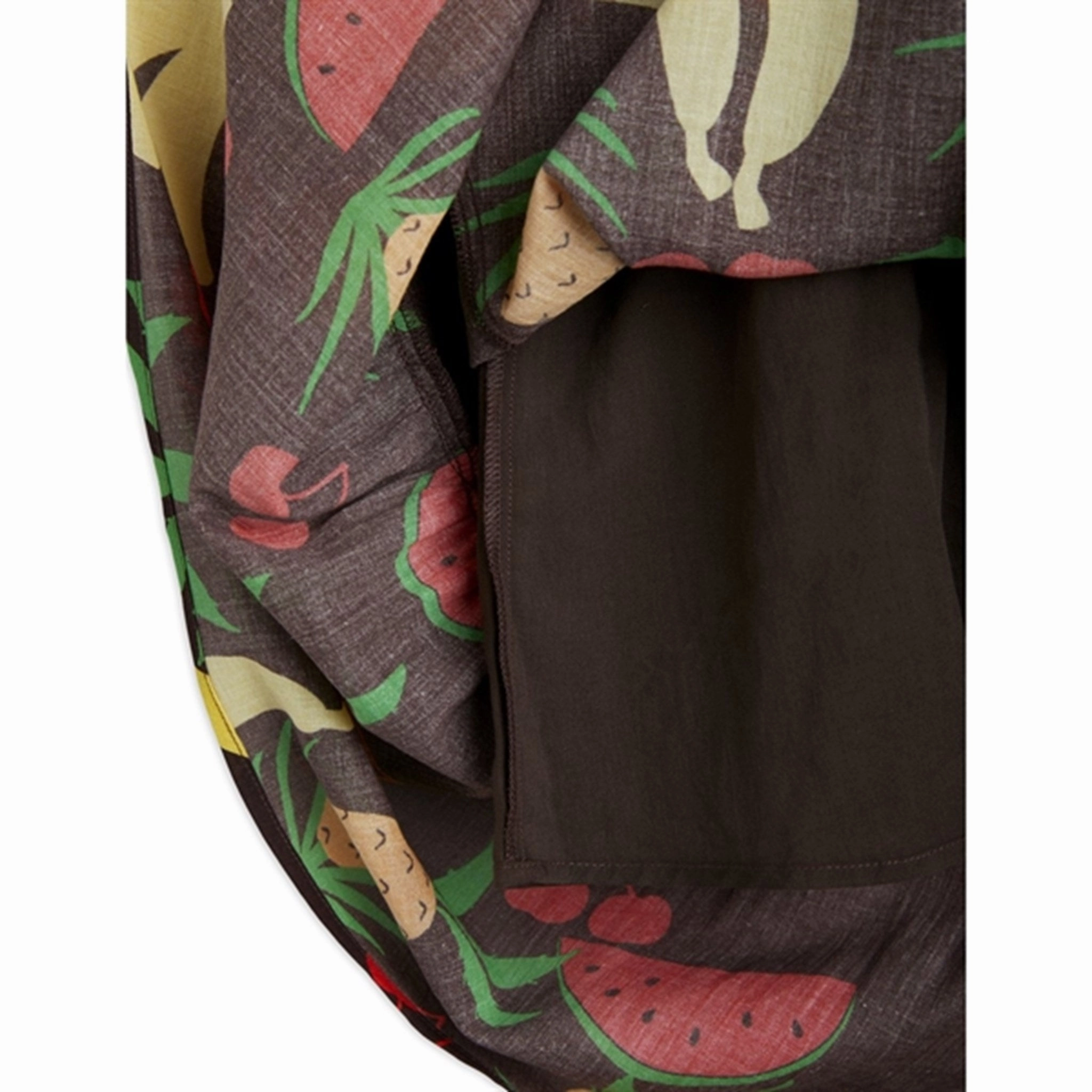 Glossy-Finish Event Glow Mini Rodini Fruits Aop Woven Ss Dress Brown