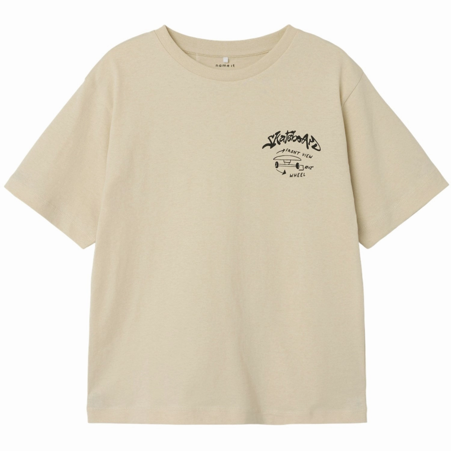 Name It White Swan, Black Short Sleeve T-shirt RecycledBlend