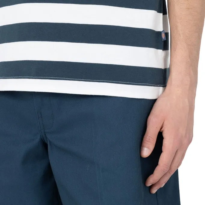 Dickies maglia manica corta da uomo  a righe Rivergrove DK0A4Y8YAF01 blu Moisture Management Technology Modern Outfit