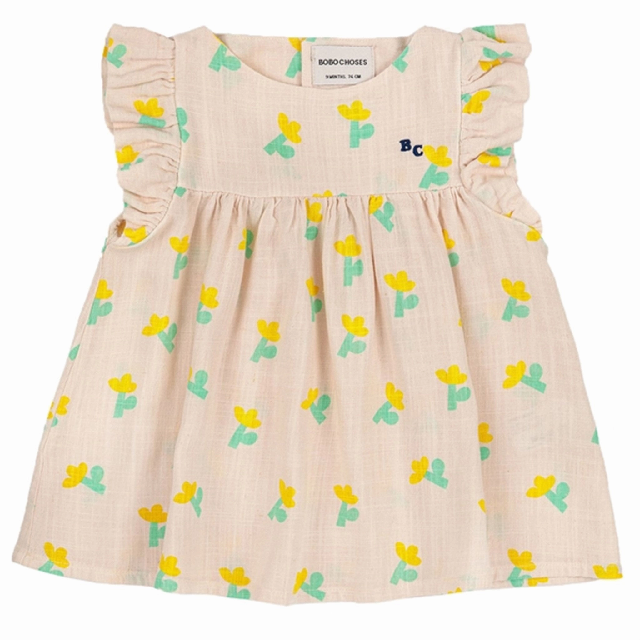 Bobo Choses White Sea Flower All Over Ruffle Dress Classic Movement Bride Side