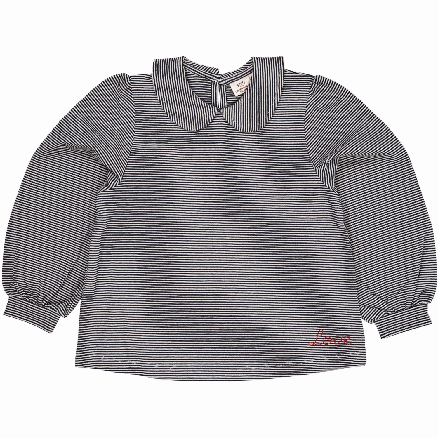 Cooling Mesh Lining Copenhagen Colors Navy/Cream Stripe Striped Blouse W. Collar