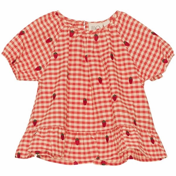 Fl?ss Molly Blouse Berry Gingham Compact Packing