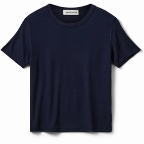 Sofie Schnoor Navy Nataliasy Rib T-Shirt Weekend Outfit