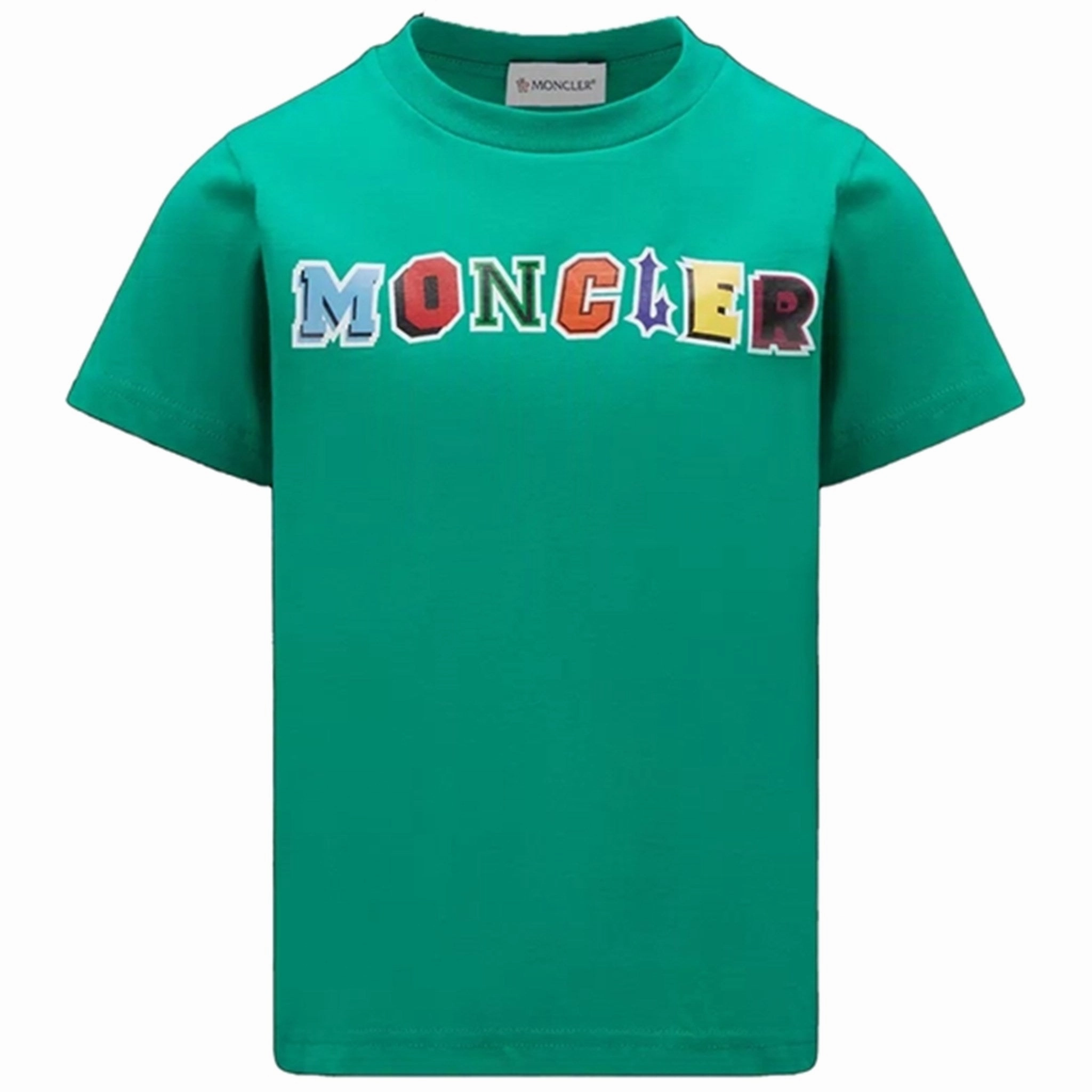 Moncler T-Shirt Green Slim Fit Cut