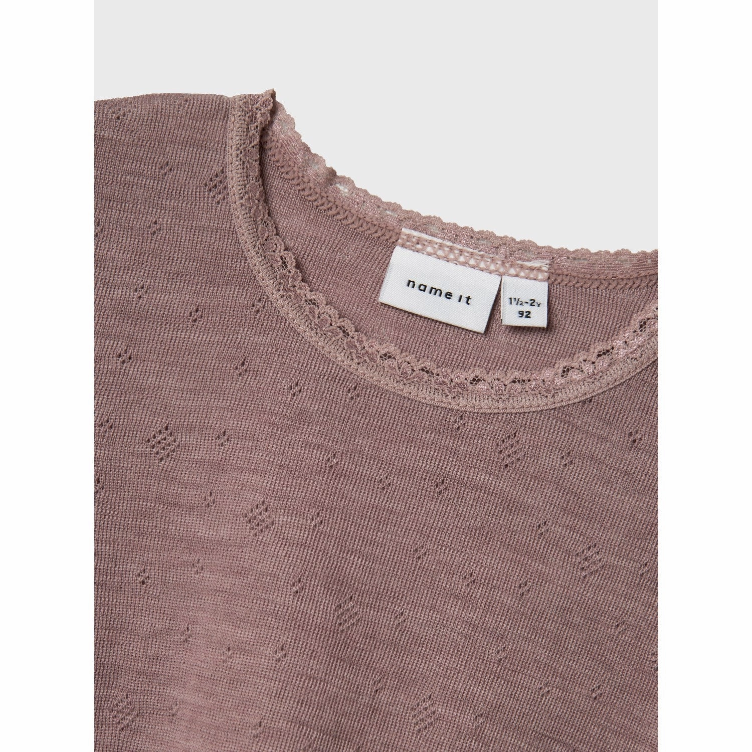 Fitted Design Name It Antler Nmfwang Wool Needle Ls Top Solid Noos