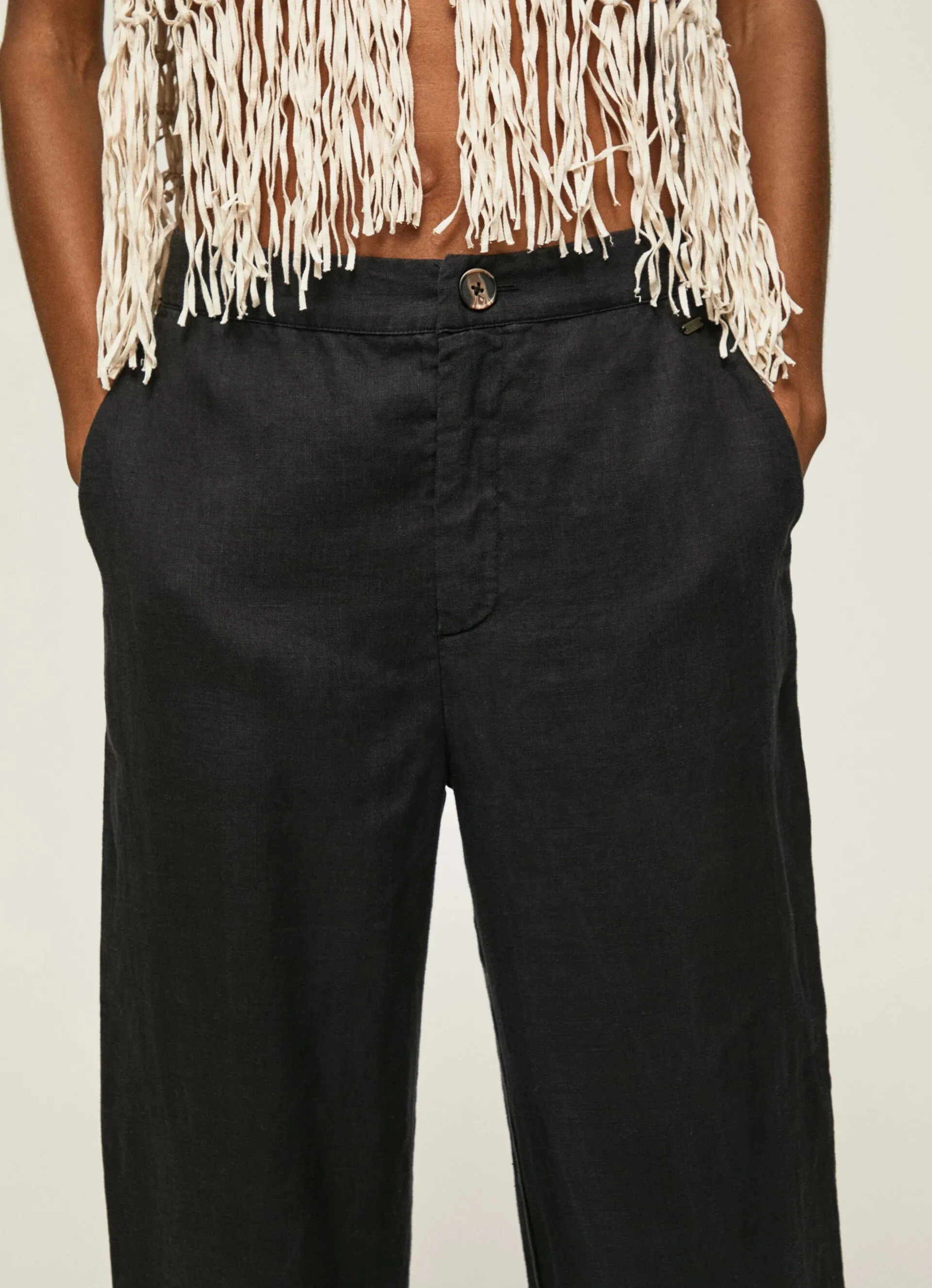 Pepe Jeans Pantalone casual Dritto in tessuto fluido PL211600 999 black Modern Edge