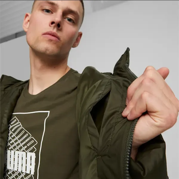 Puma piumino da uomo con cappuccio 849335 70 forest night Streetwear Style Comfortable Shield
