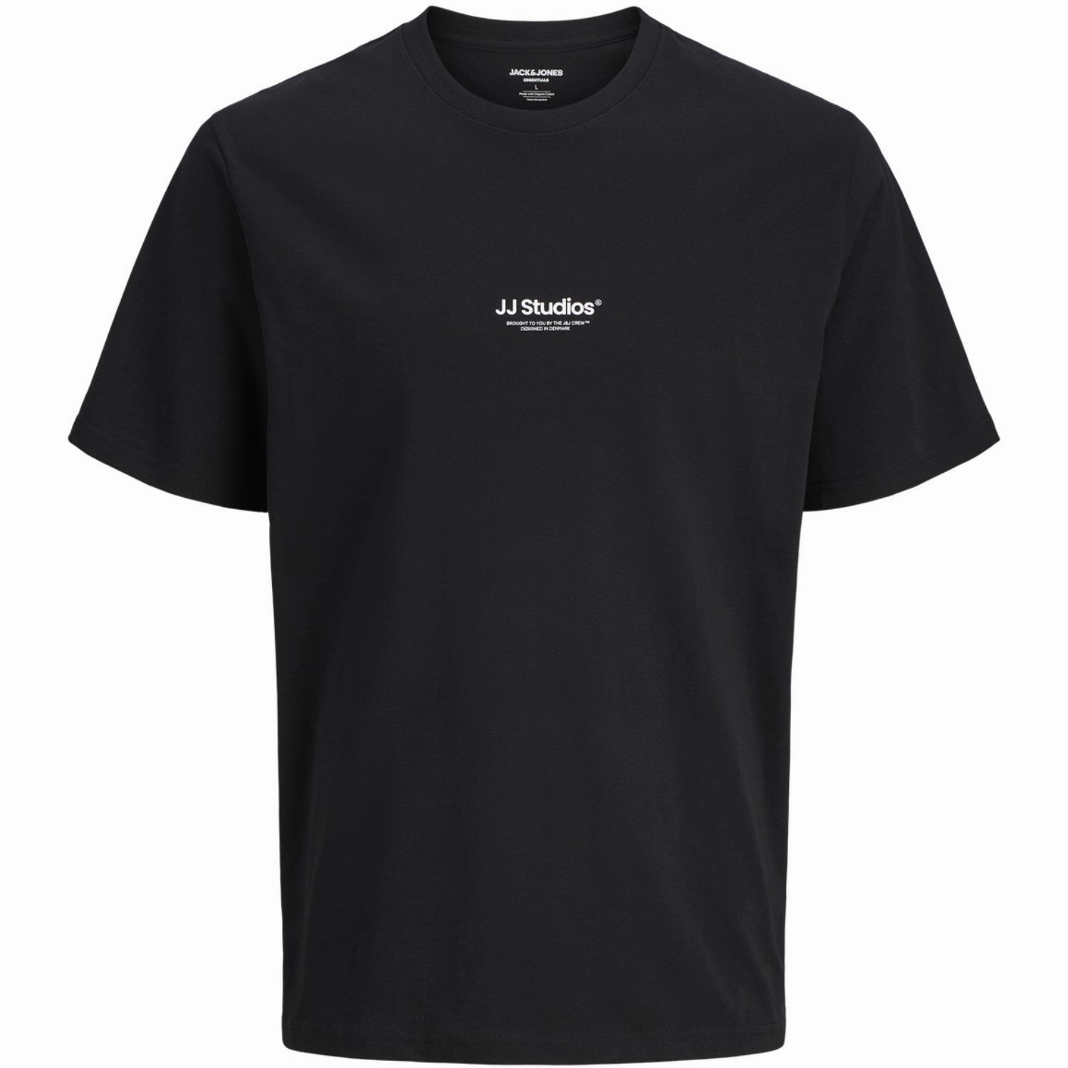 Jack & Jones Junior Black Jjesoho Tee Ss Crew Neck Noos Jnr Timeless Top Relaxed and Easy