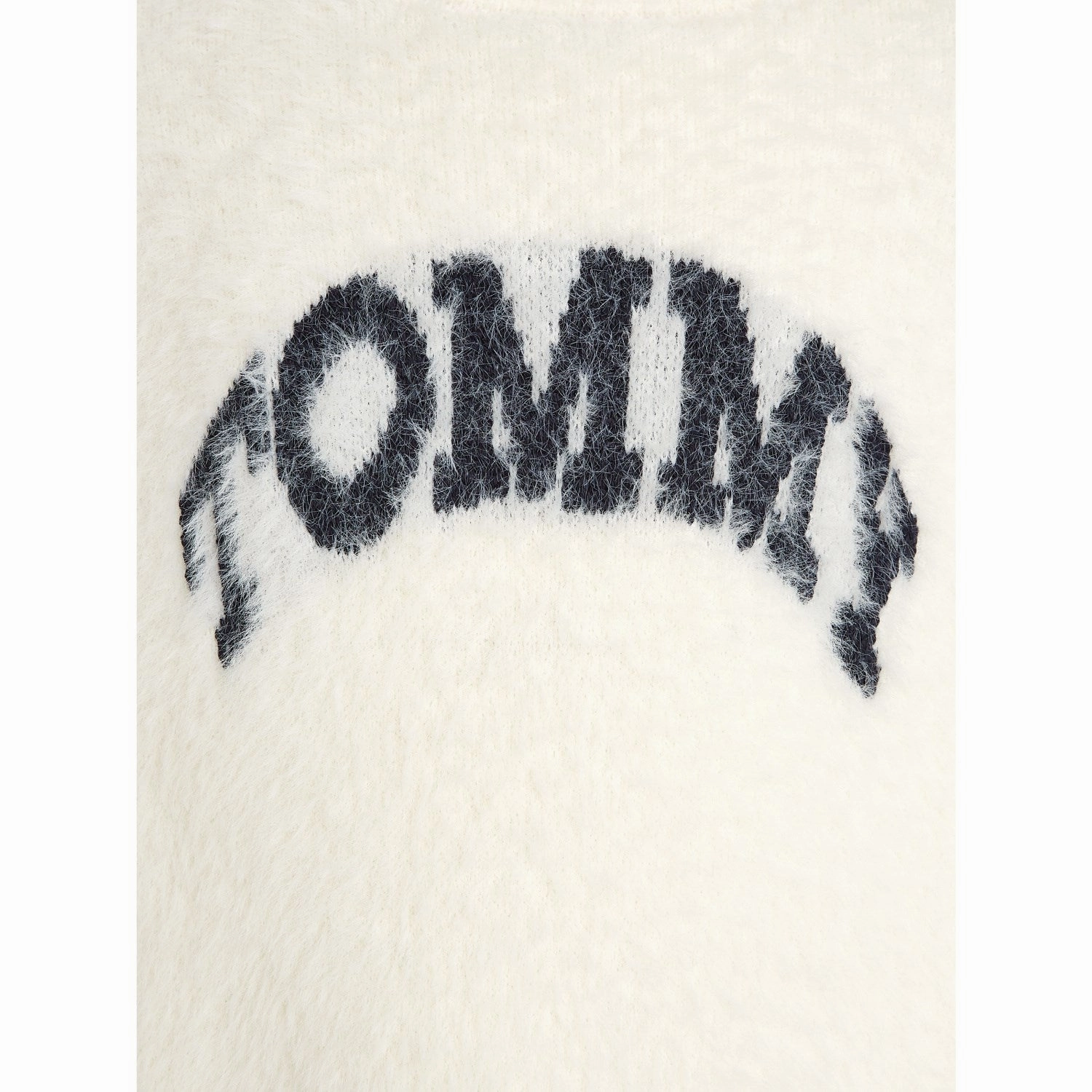 Tommy Hilfiger Ivory Petal Turtleneck Fluffy Sweat Dress Wave Soft