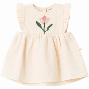 Lil'Atelier Turtledove Dallas Dress Neutral Finish