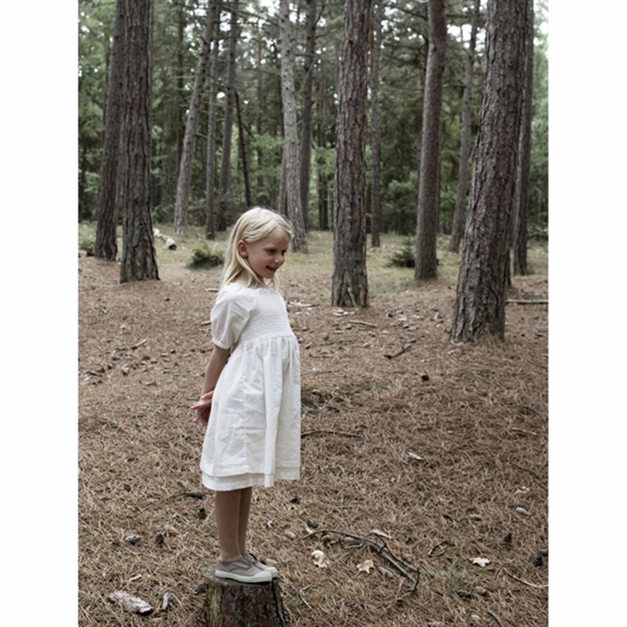 Serendipity Offwhite Smock Dress Linen Vibe