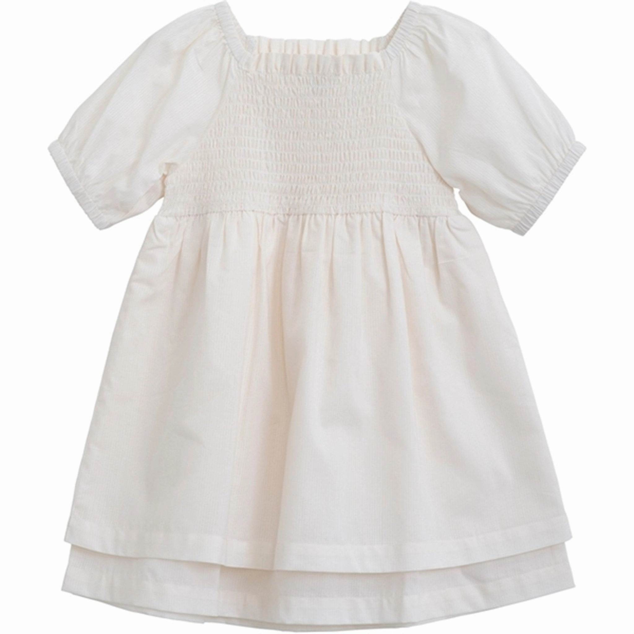 Comfortable Cut Event Perfect Serendipity Offwhite Smock Dress