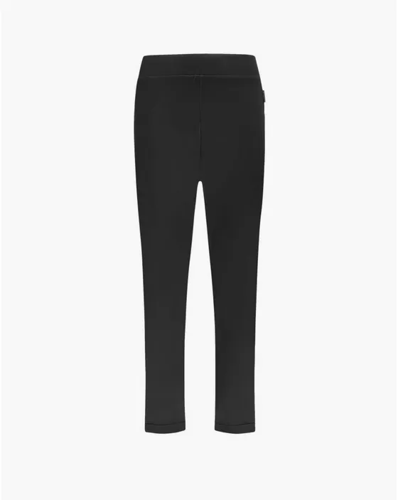 Trendy Comfort Chic Style Freddy Pantalone sportivo 7/8 in modal gamba dritta con risvolto S3WCXP1 N black