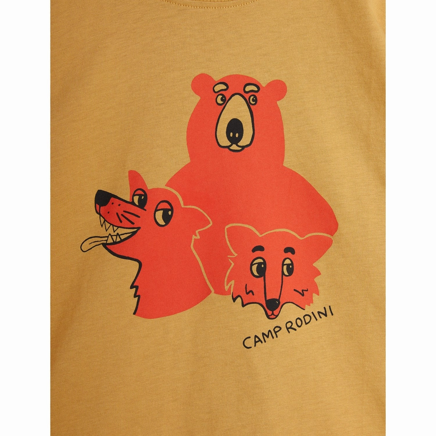 Mini Rodini Beige Camp Rodini Sp Ss Tee HeatResistantMaterial