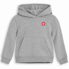 Fashion Night Double Needle Stitching Wood Wood Izzy Hoodie Grey Melange