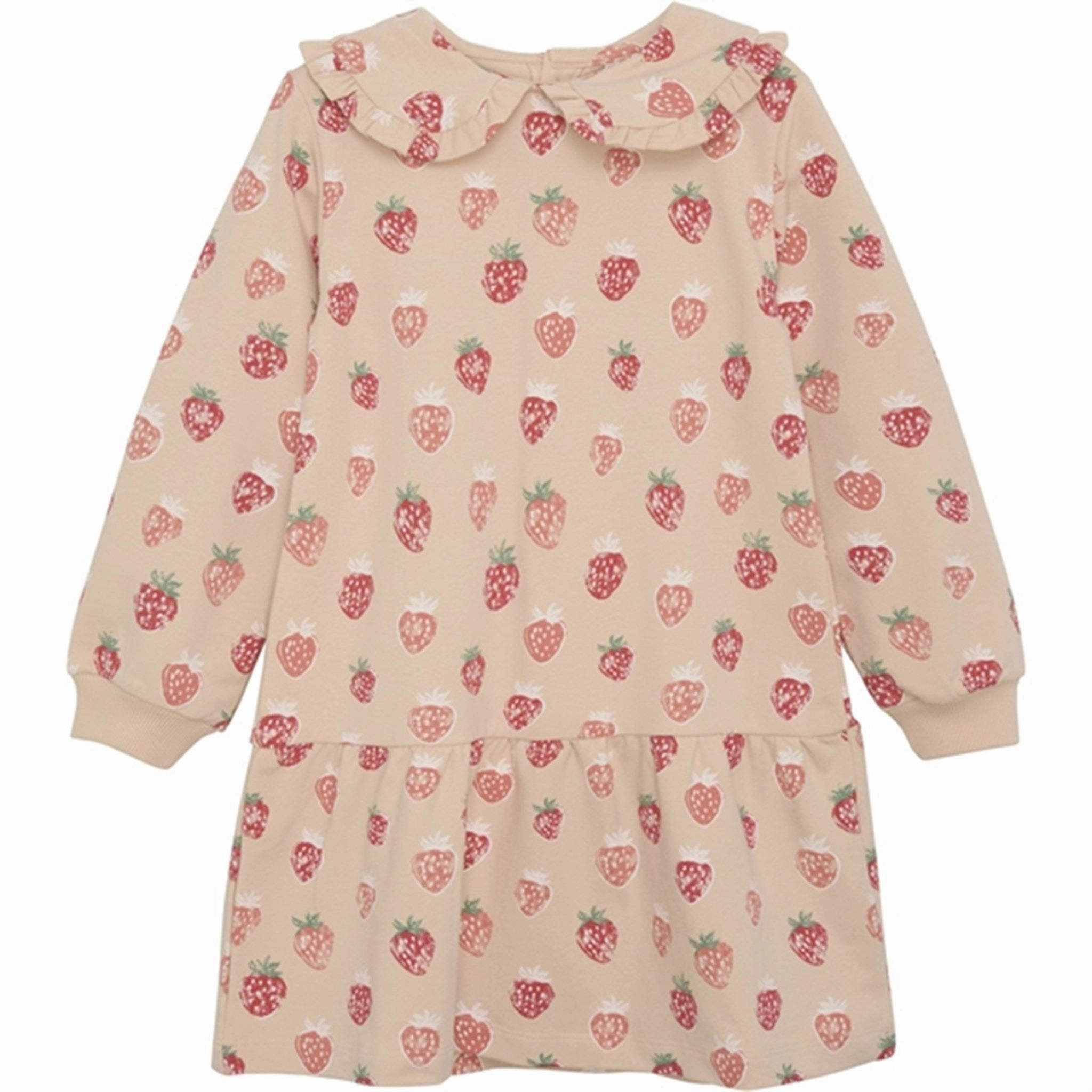 Bishop-Sleeve Office Mood Minymo Spanish Villa Kjole AOP Sweat