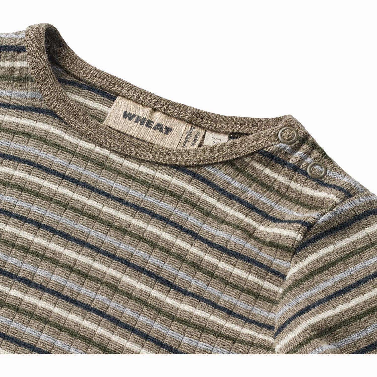 Wheat Multi Stripe Blouse Stig Thermoregulating Layer Stretch Fit Technology