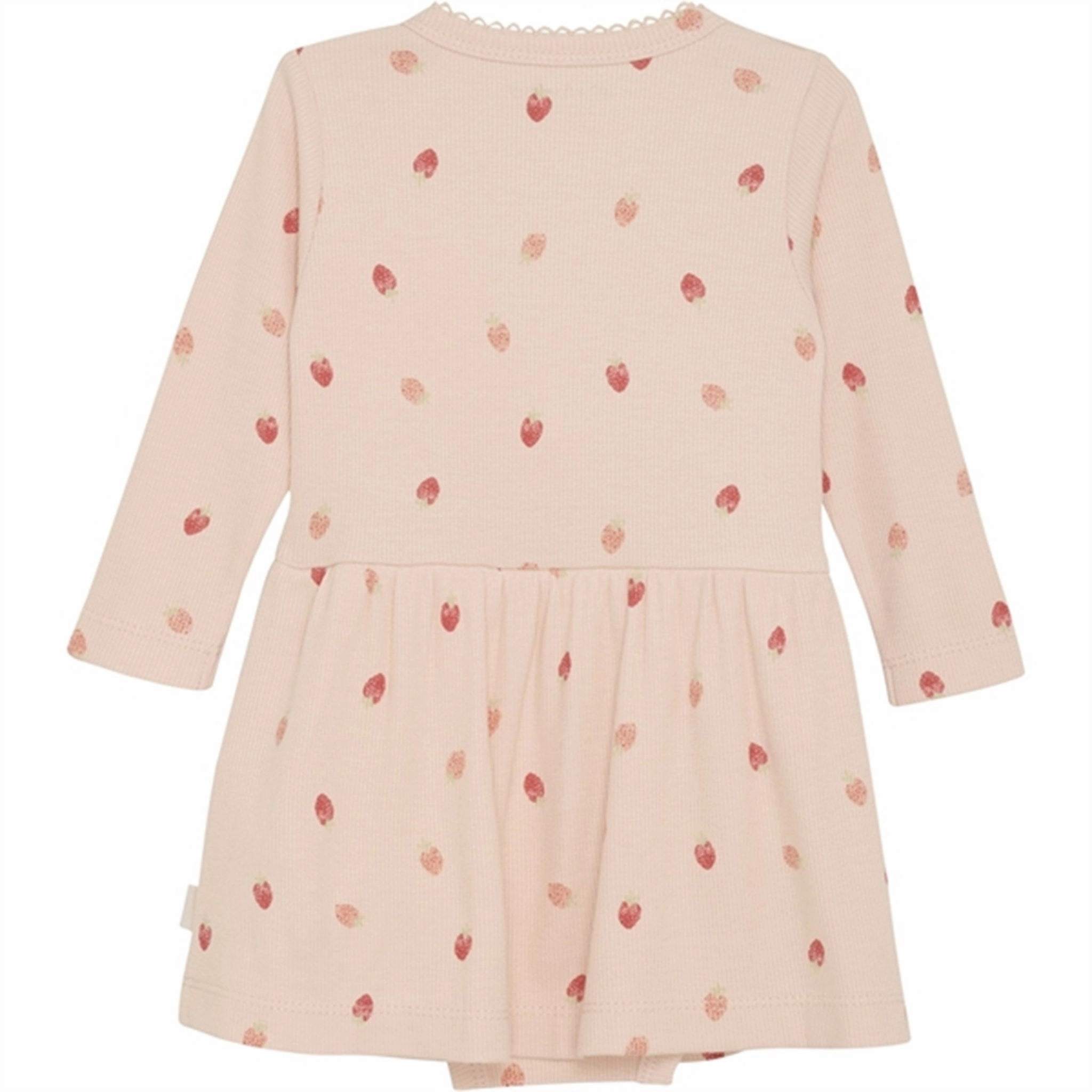 Ruched-Detail Airy Feel Minymo Spanish Villa Kjole AOP Rib