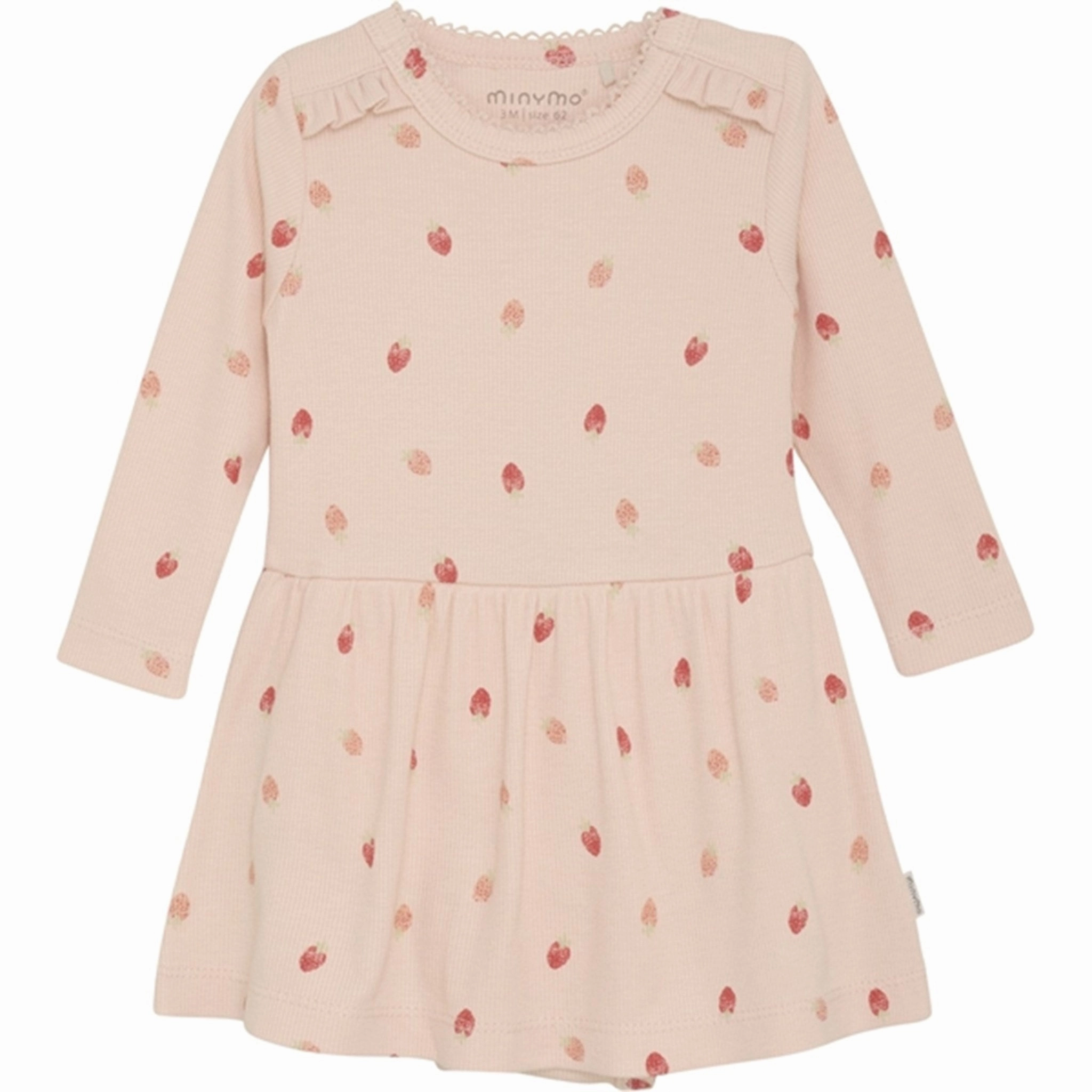 Minymo Spanish Villa Kjole AOP Rib Dreamy Look