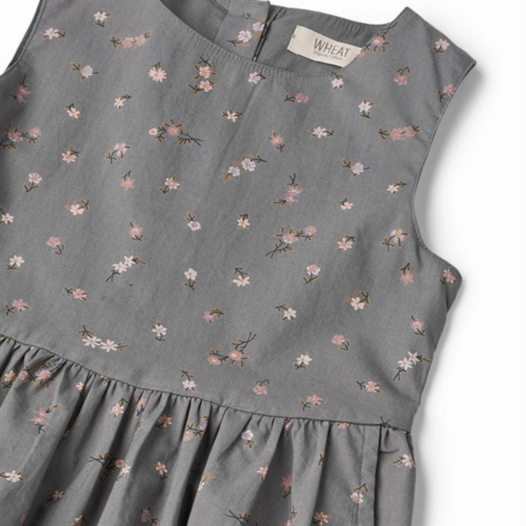 Wheat Autumn Sky Flowers Thelma Dress Travel-Style Minimal Tone