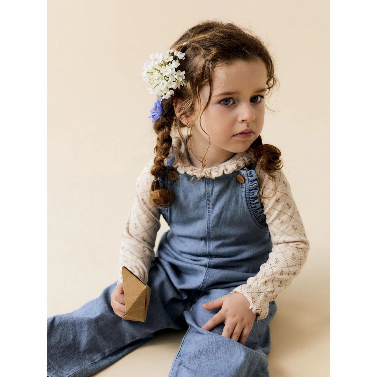 Chambray Fabric Unisex Option Lil'Atelier Gray Morn Gago Kug Slim Blouse