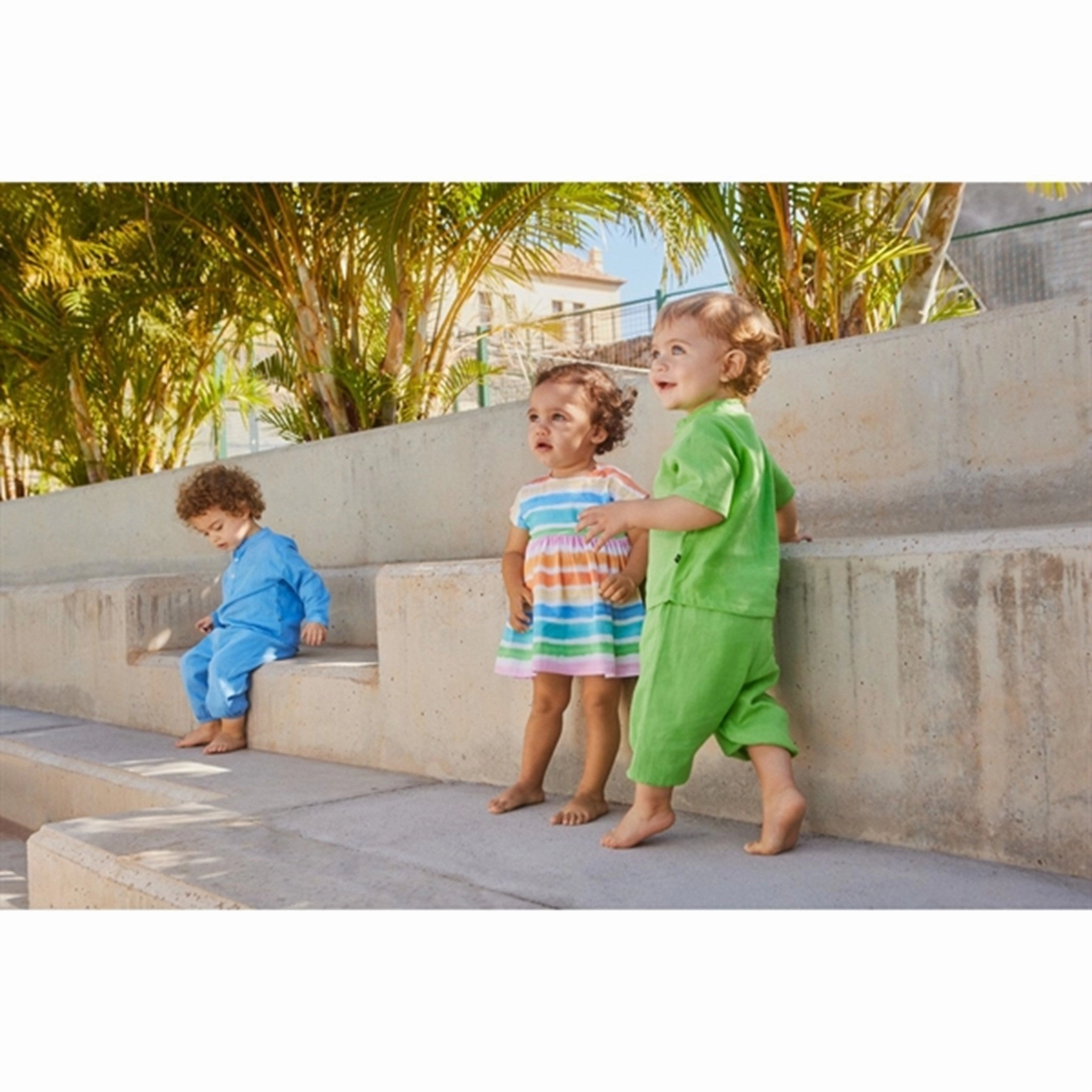 Color-Blocked Airy Feel Molo Multi Colours Channi Dress