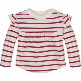 Autumn Look Tommy Hilfiger Heritage Pink Stripe Nautical Stripe Girl Blouse