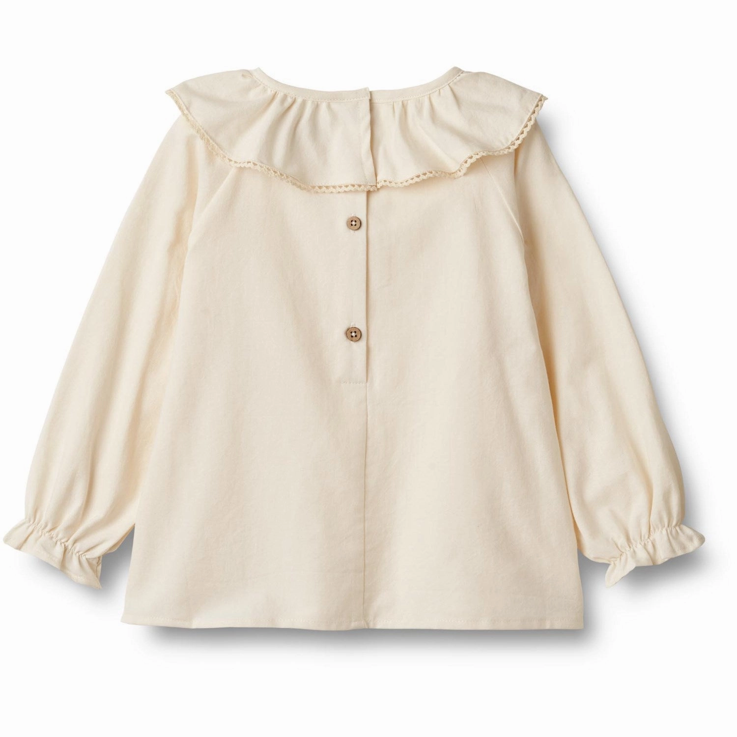 Wheat Eggshell Blouse Elin Embroidered Logo