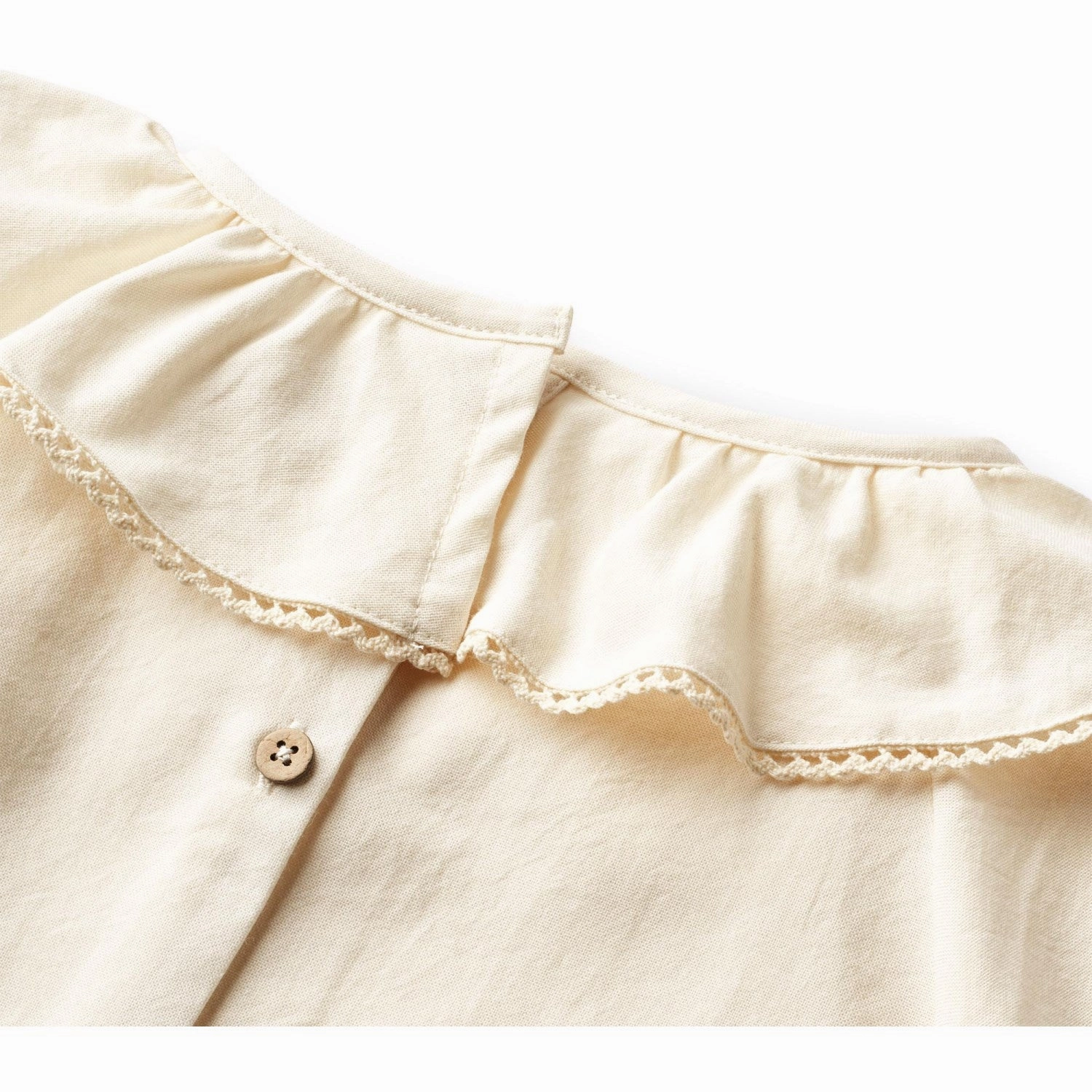 No Slip Shoulder Grips Wheat Eggshell Blouse Elin