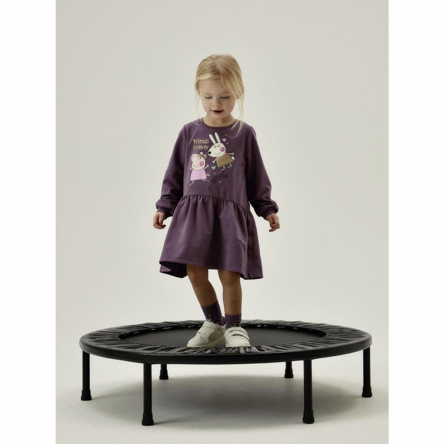 Name It Arctic Dusk Amira Peppa Pig Sweat Dress AntiPillTreatment Comfort Fit