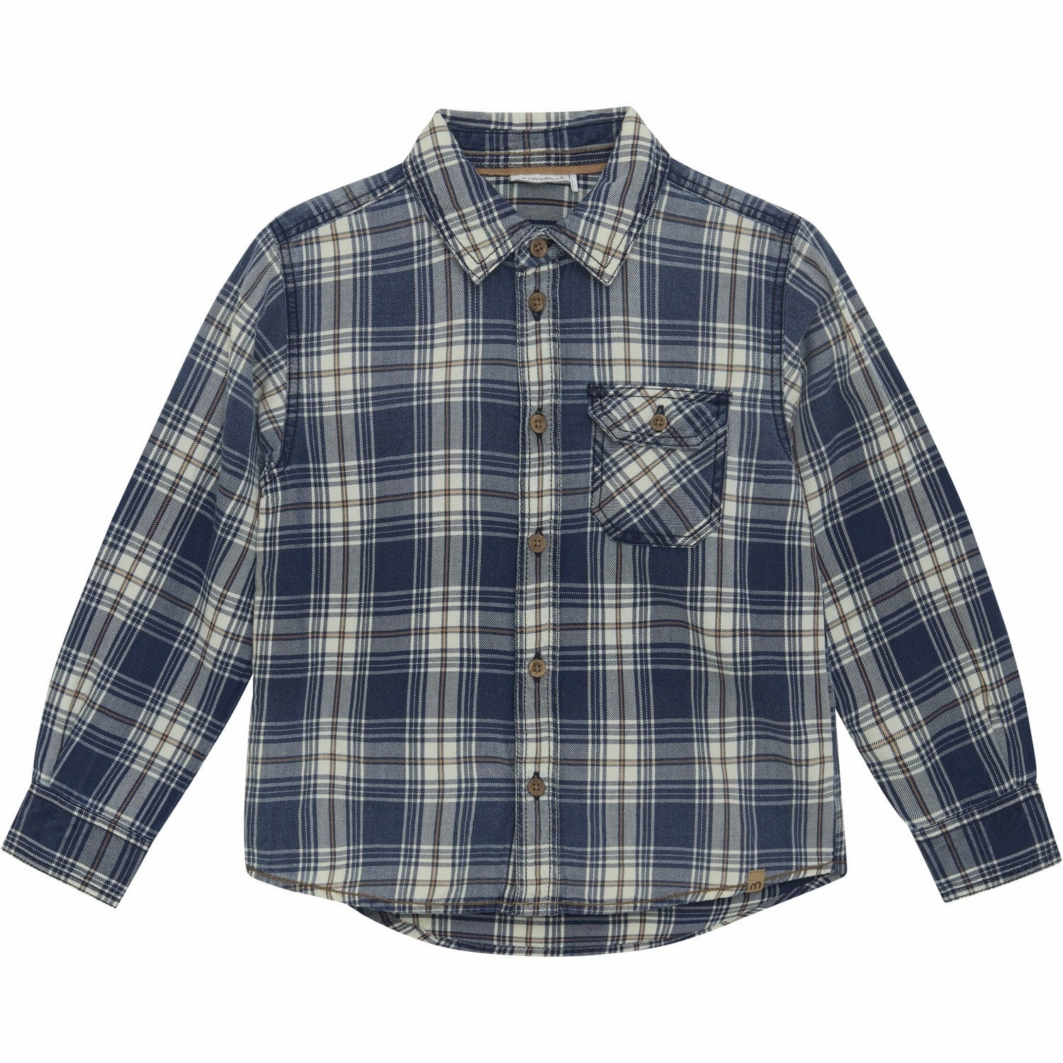 Versatile Layering Minymo China Blue Shirt Ls Check