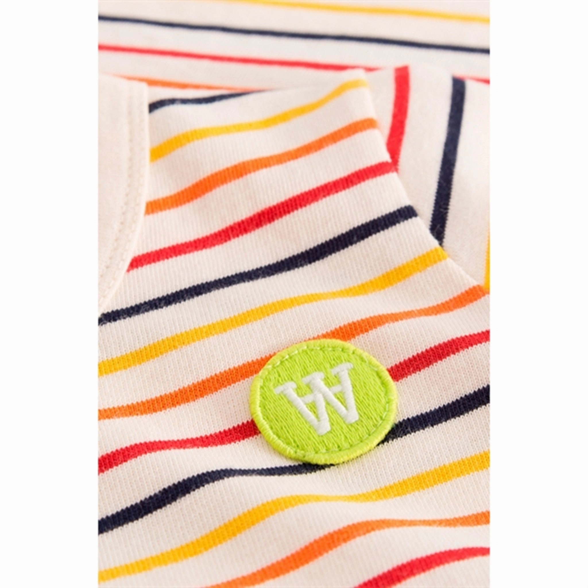 Wood Wood Off White Stripes Kim Blouse UV Protective Coating Adjustable Cuffs