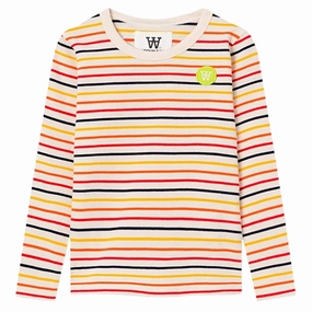 Wood Wood Off White Stripes Kim Blouse Seamless construction Tuckable Hem