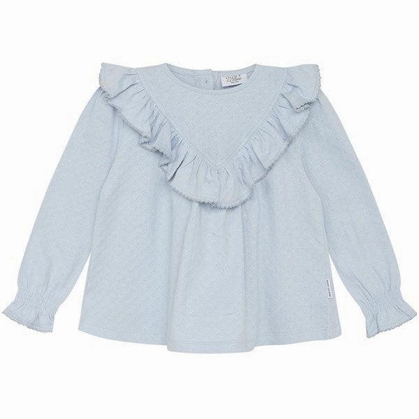 Hust & Claire Mini Blue Flax Adelaida Blouse Fitted Design