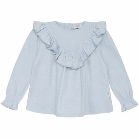 Hust & Claire Mini Blue Flax Adelaida Blouse No Chafe Edging