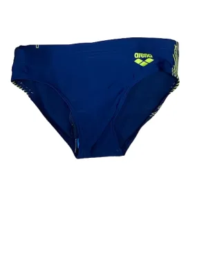 Water Repellent Coating Arena Costume da ragazzo slip Logo Swim Brief 006357 760 navy-soft green