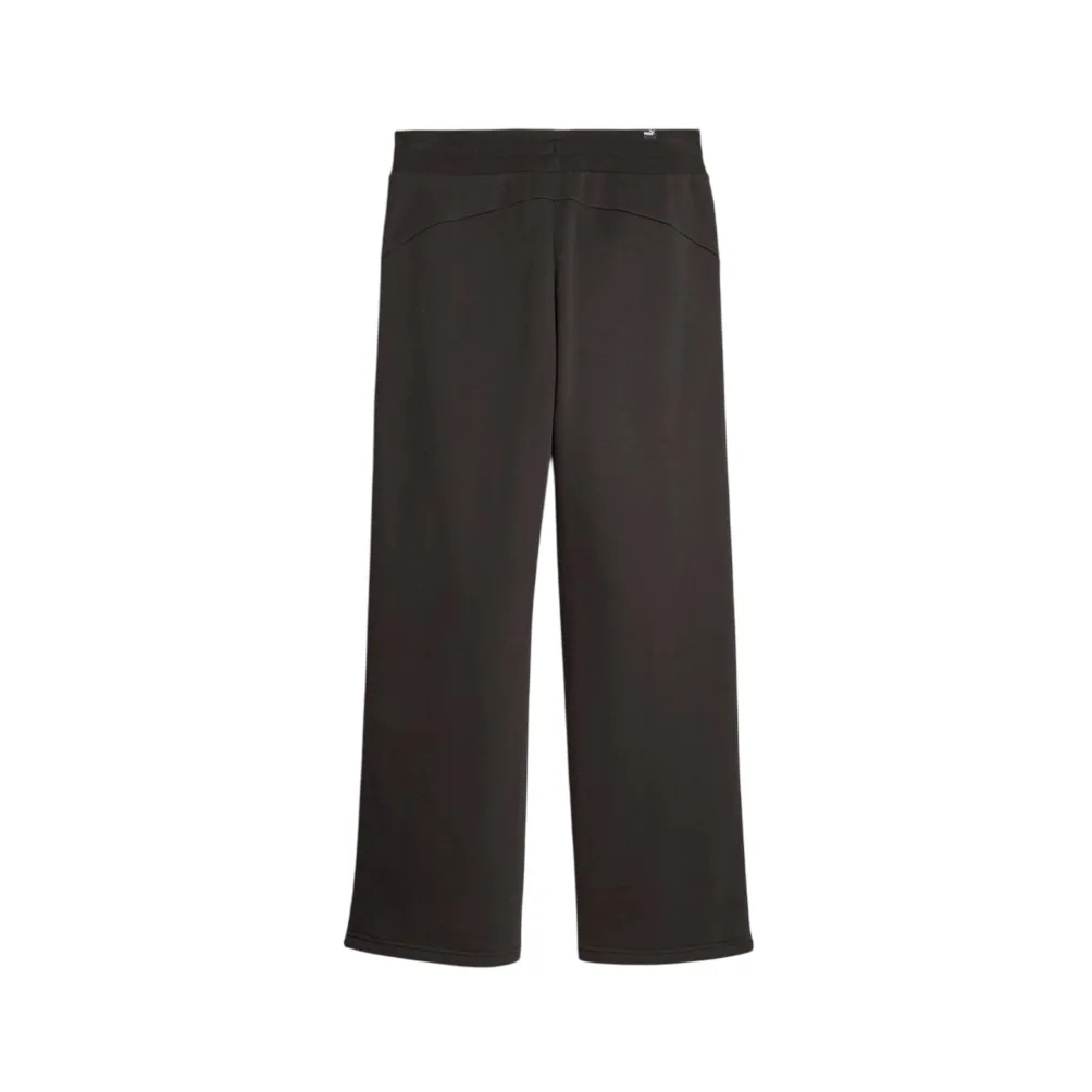 trend venue SweatManagement Design Puma Pantalone sportivo largo da donna ESS Straight Leg 676093-01 nero