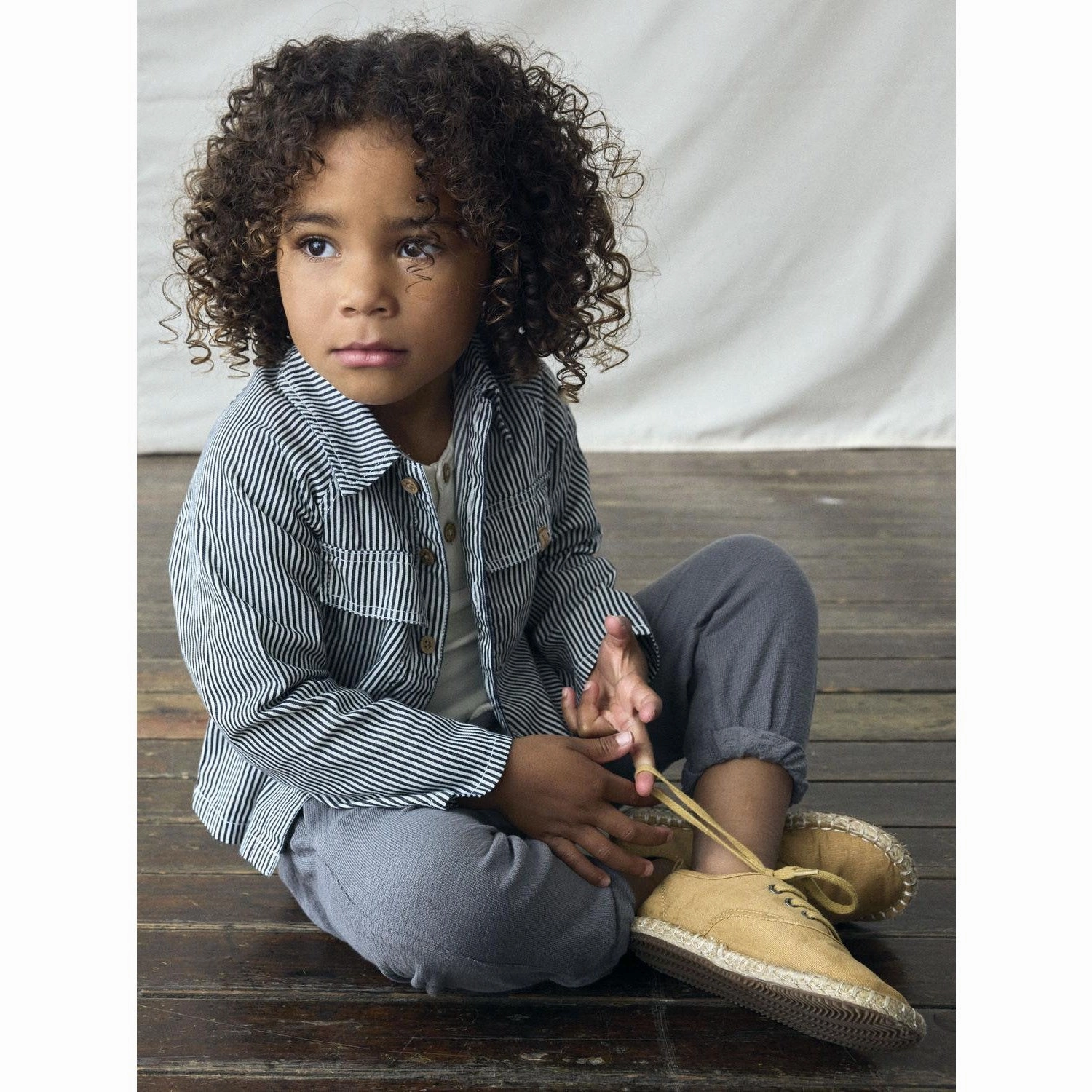 Office Style Fade Resistant Lil'Atelier Dark Blue Denim White Nmmkasper Ls Loose Twi Shirt 4021-Cm Lil